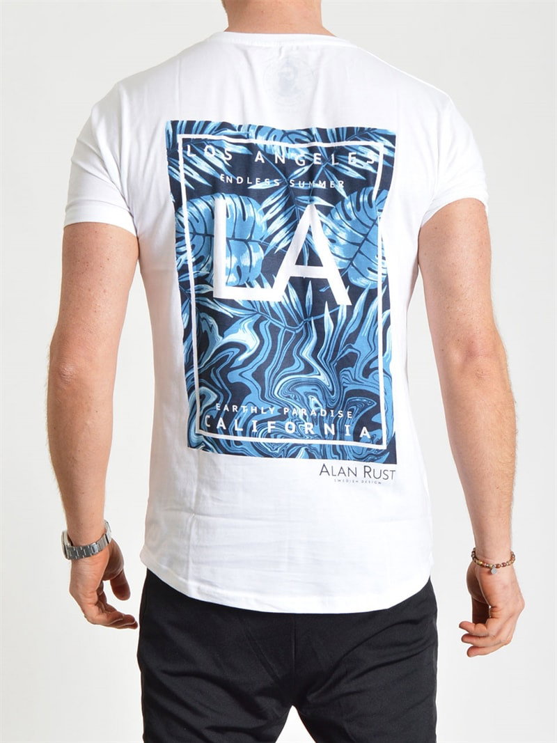 LA Tee White/Blue (S)