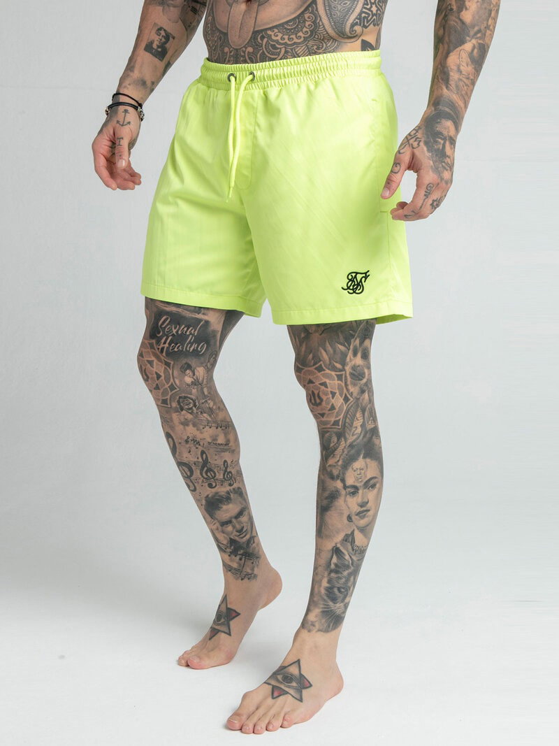 Fluro Swim Shorts Yellow (L)