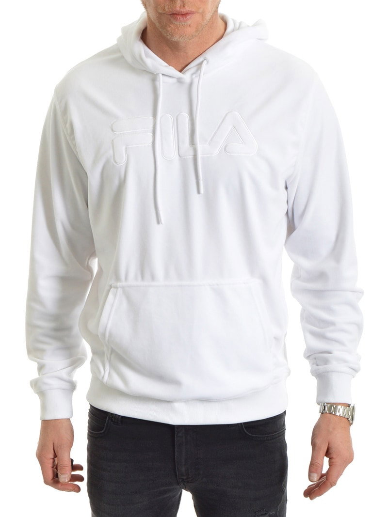 Asher Velour Hoodie White (XS)