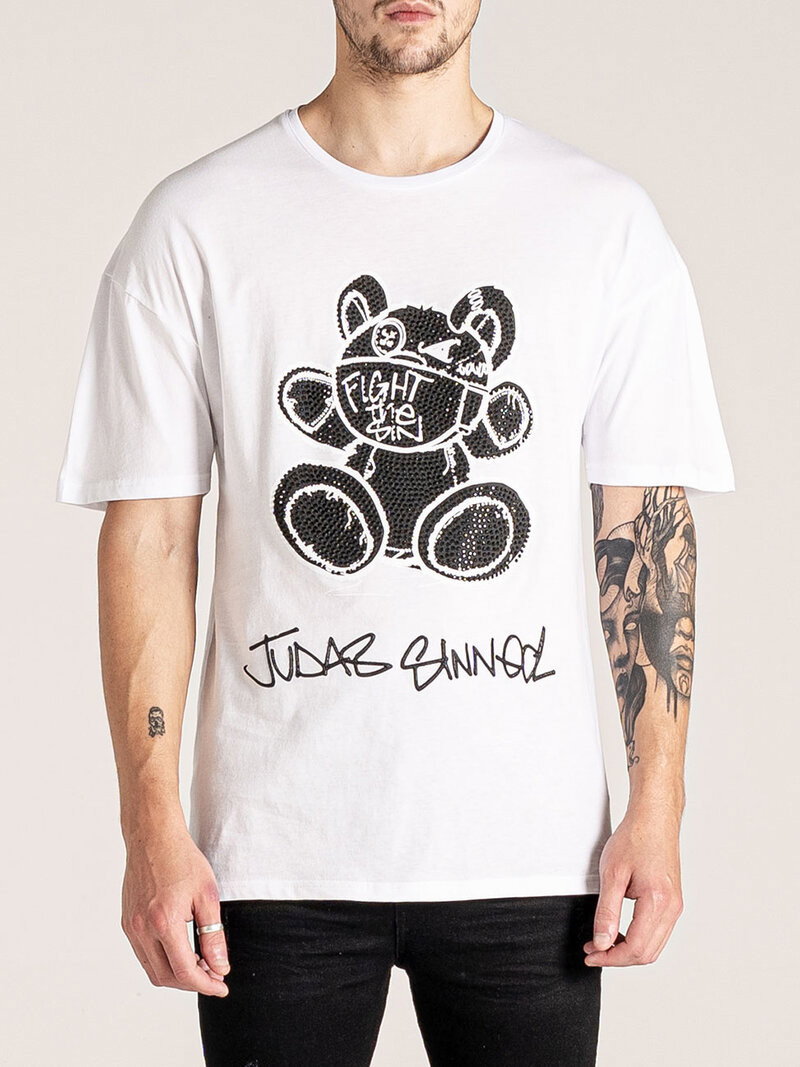 Fight Bear Mask Tee White (XL)