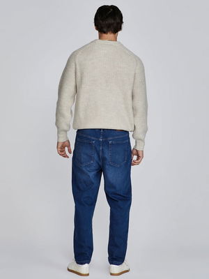 Mid Blue Tapered Jeans
