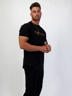 Big Logo Scoop Tee Black/Gold