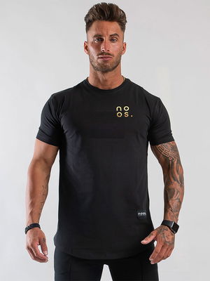 Small Logo Scoop Tee Black/Gold
