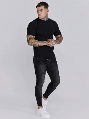 Black Distressed Skinny Jeans