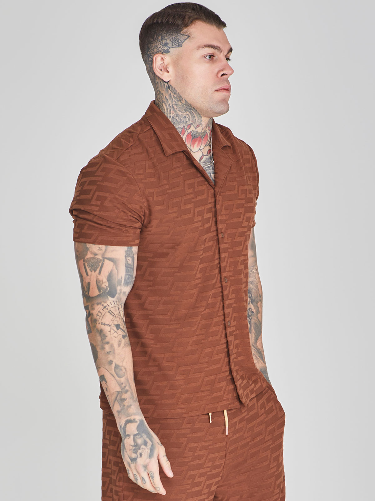 Towelling Shirt Brown (XL)
