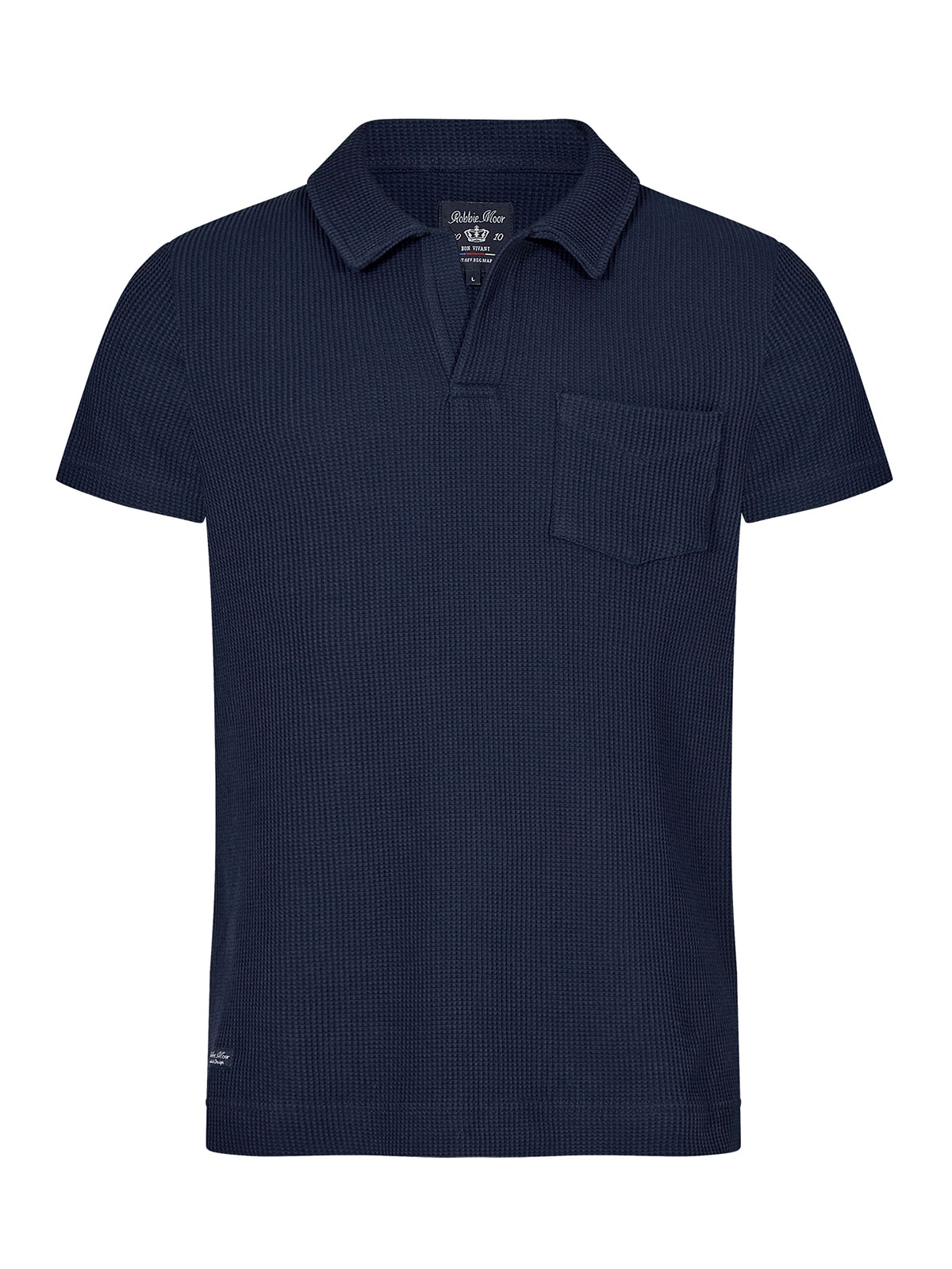 Hugo Waffle Piké Navy (S)