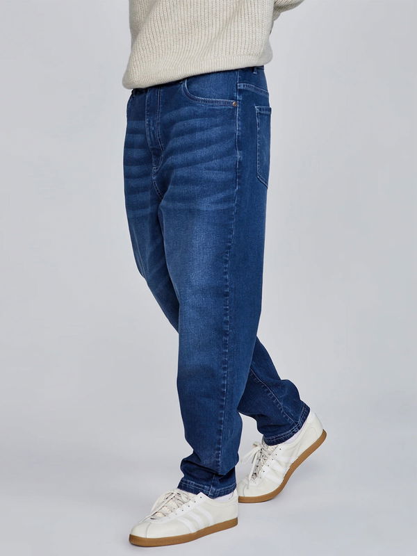 Mid Blue Tapered Jeans