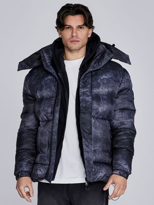 Marble Puffer Dark Grey