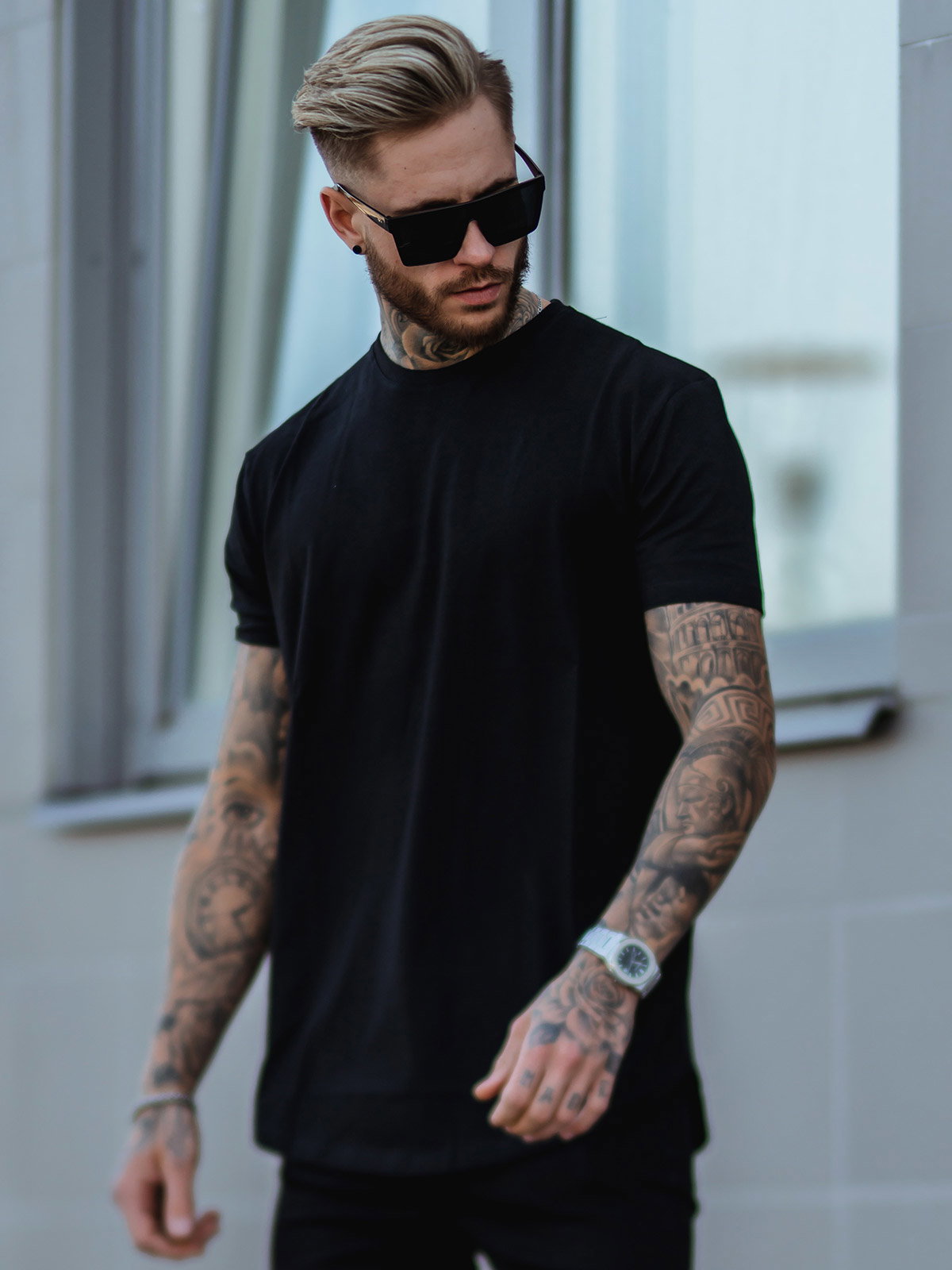Athleisure Scoop Tee Black (XL)