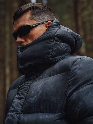 Marble Puffer Dark Grey