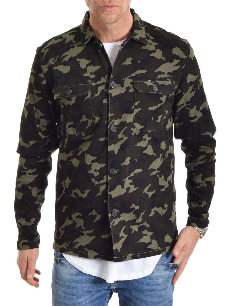 Garth Shirt Jacket Camo (S)