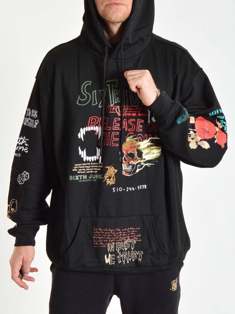 Graffiti Hoodie Black (S)