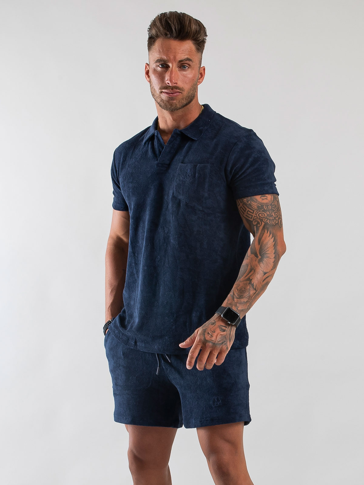 Resort Shirt Terry Navy (S)
