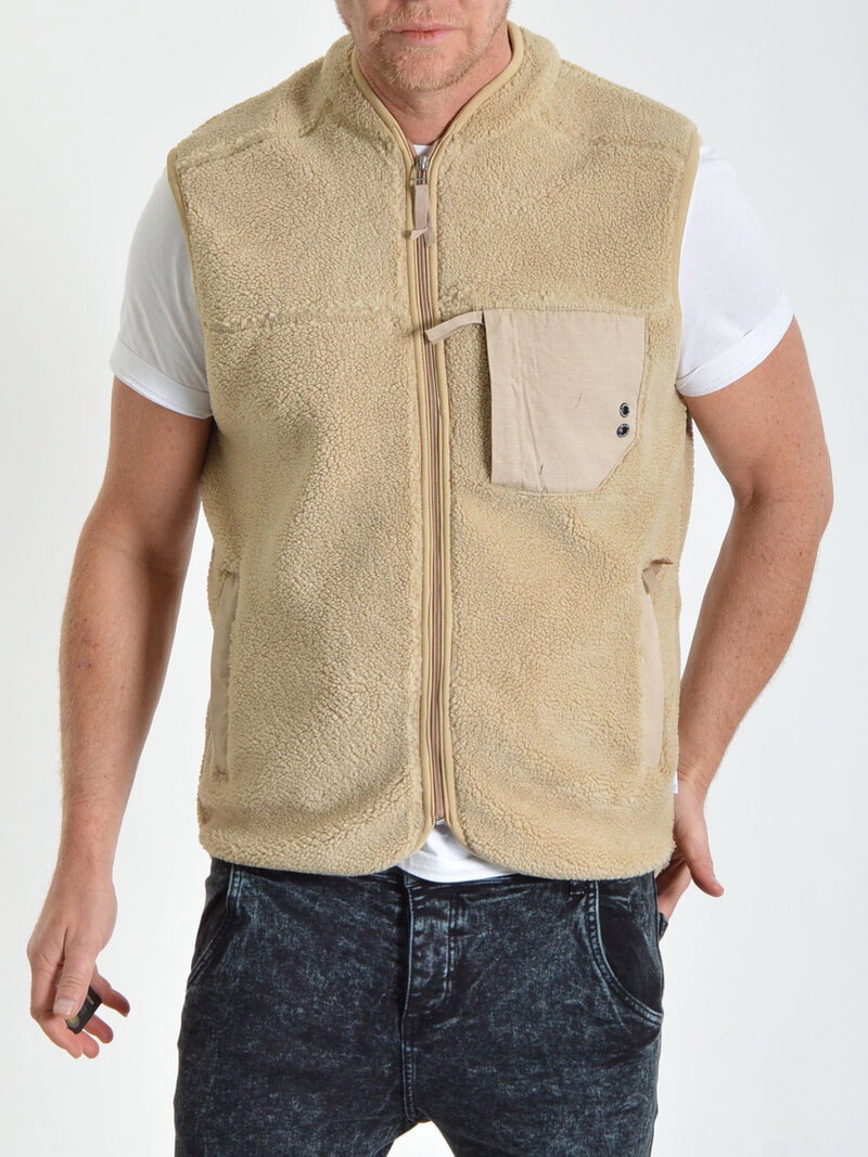 Kayson Teddy Vest Beige (XL)