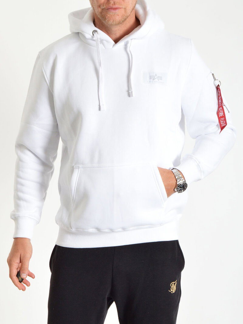 Back Print Hoody White (S)