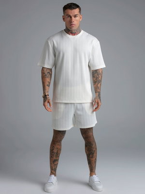 Ecru Textured T-shirt