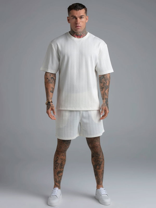 Ecru Textured T-shirt