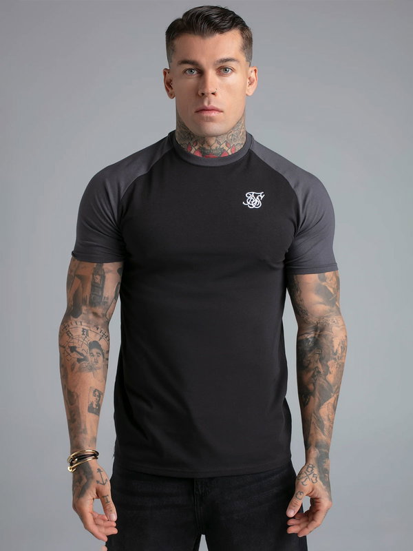 Black & Grey Raglan Tee