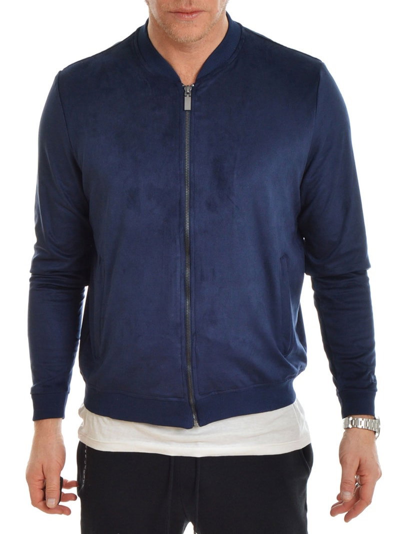Suedette Bomber Navy (XL)