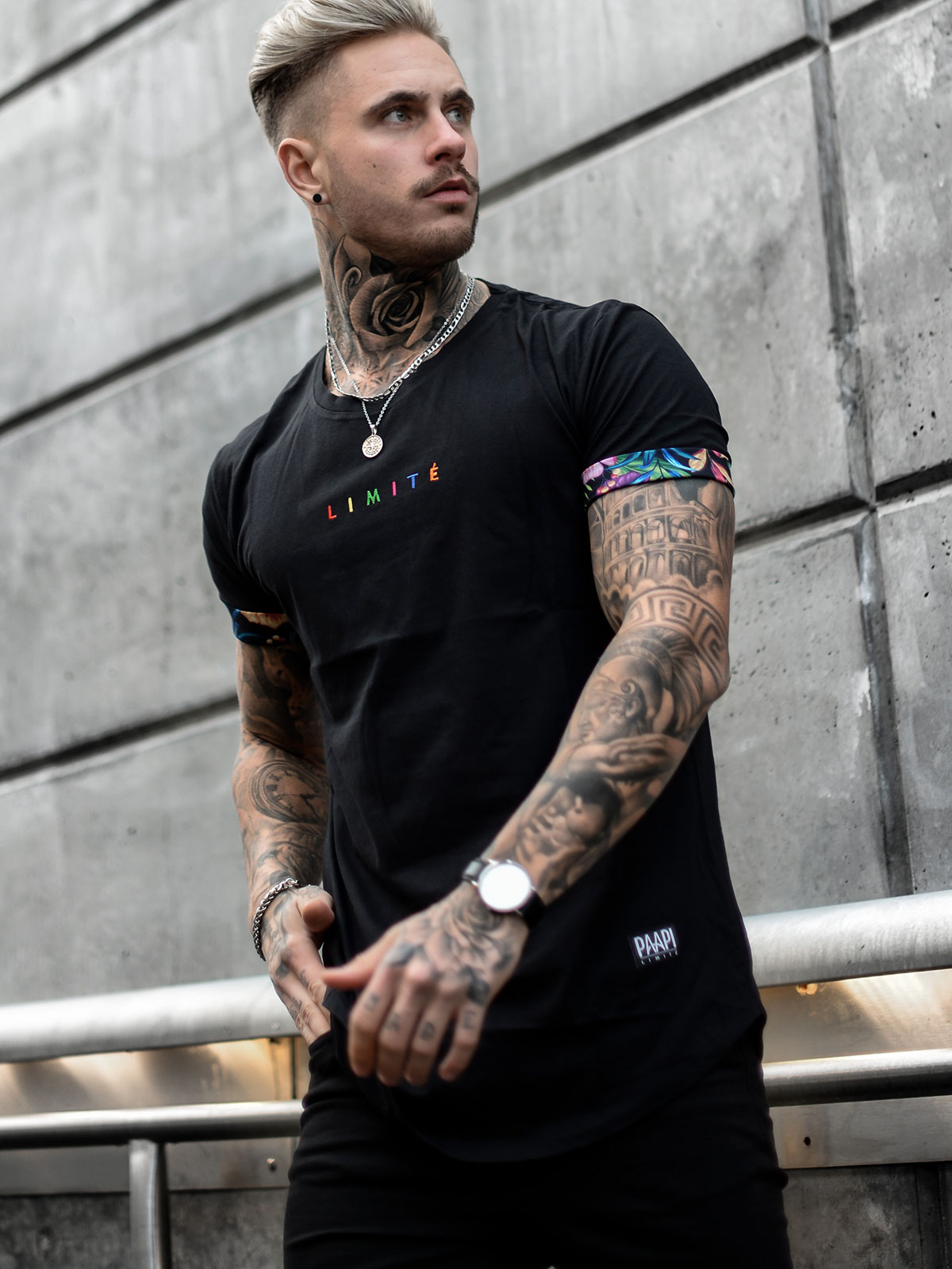 Multicolor Tee Black (S)