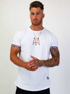 AA Front Tee Roses White