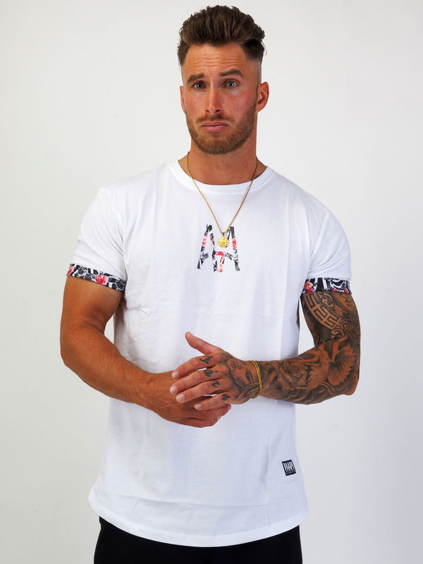 AA Front Tee Roses White