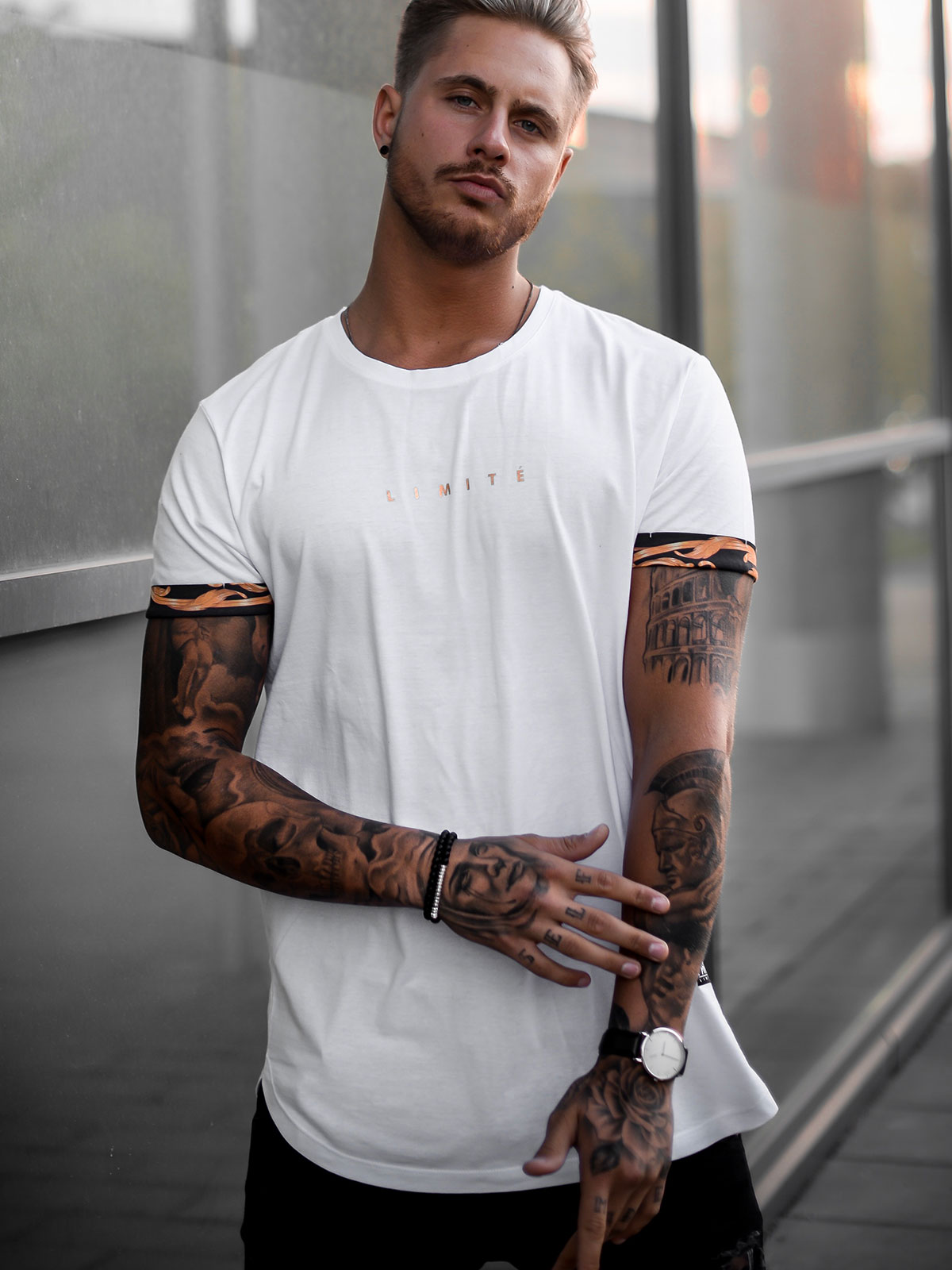 Gold Sleeves Tee White (S)