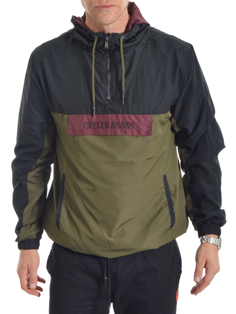 Anchored Zip Anorak Black/Olive (S)