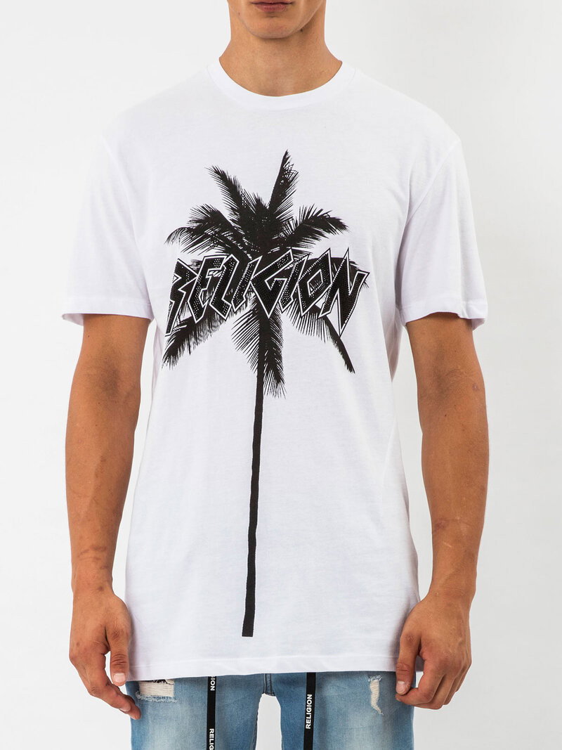 Palm Tee White (S)