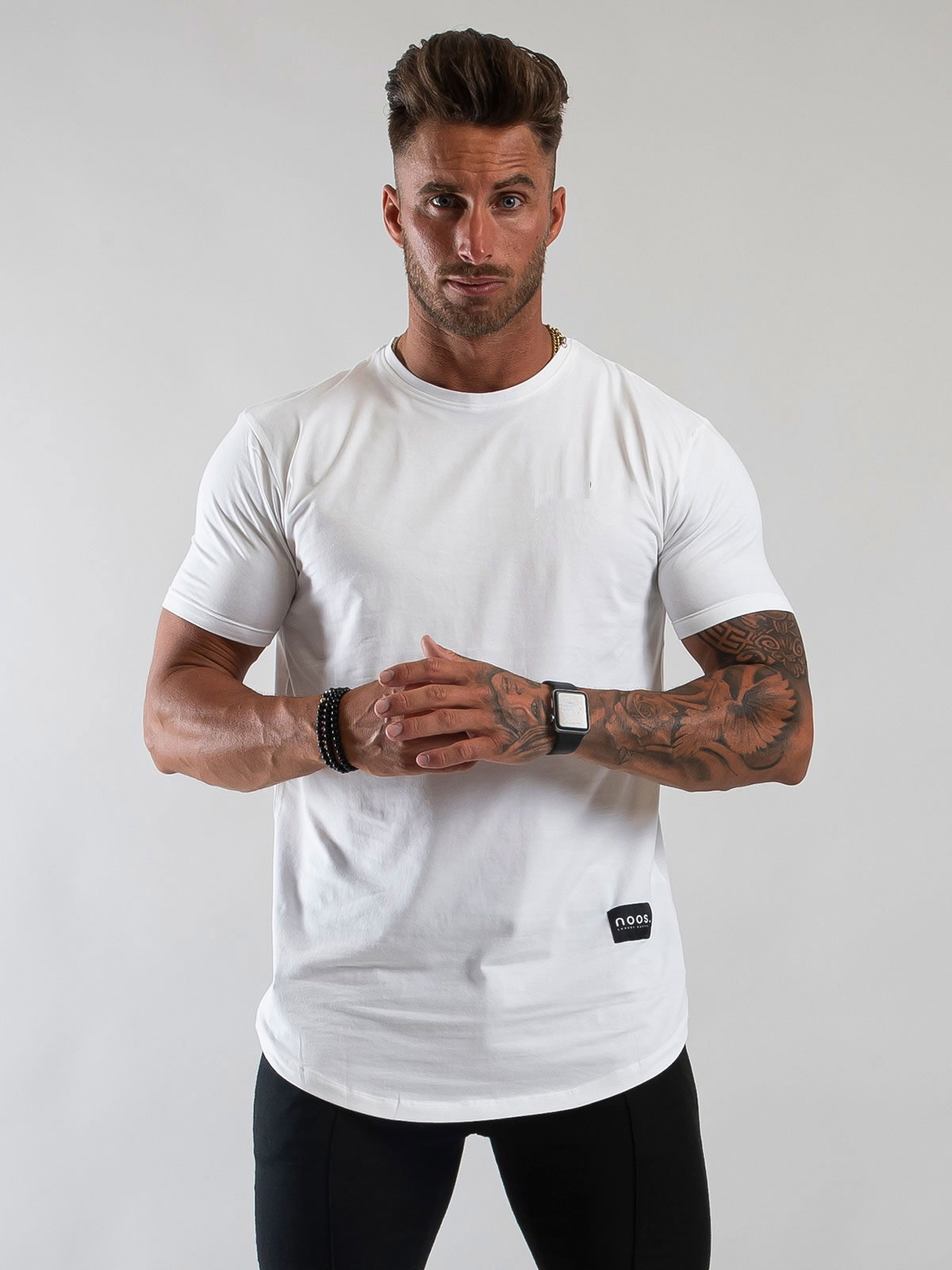 Athleisure Scoop Tee White (S)