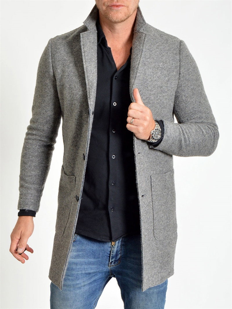 Malone 2.0 Coat Light Grey Melange (S)