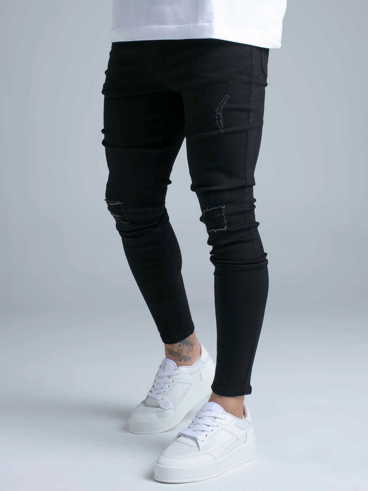 Distressed Skinny Jeans Black (S/30)
