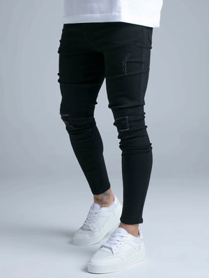 Distressed Skinny Jeans Black