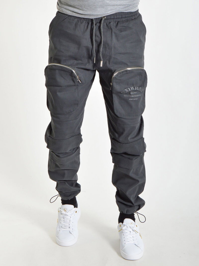 Zipper Pocket Pants Grey (L)