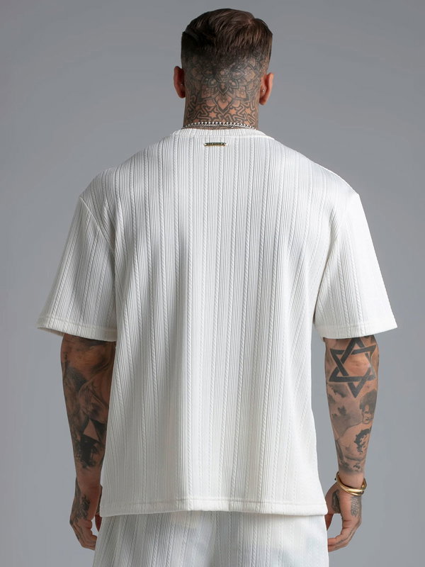 Ecru Textured T-shirt