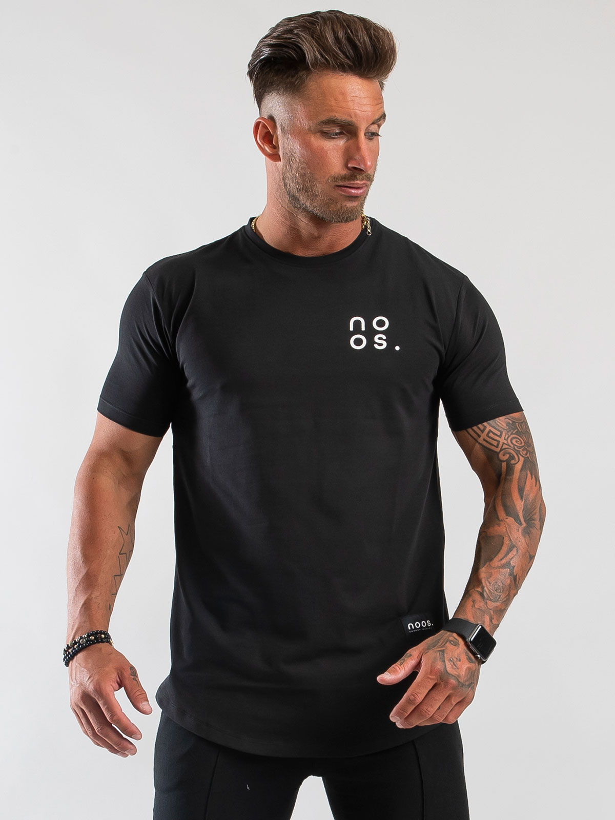 Small Logo Scoop Tee Black (M)