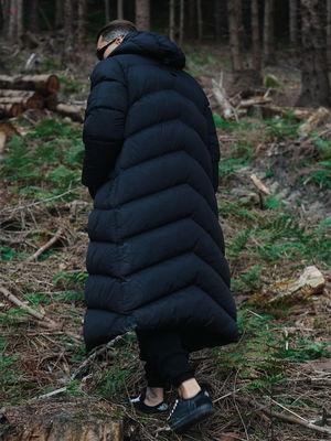 Longline Puffer Black