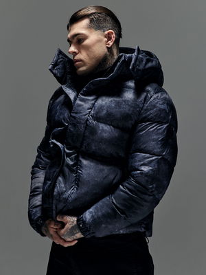 Marble Puffer Dark Grey