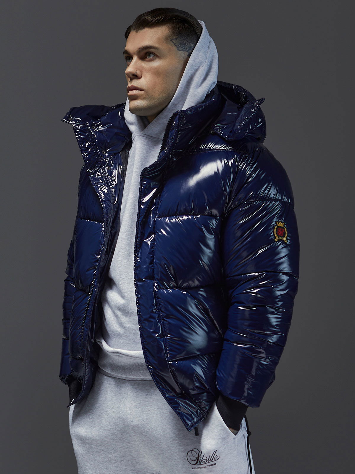 Navy Blue Puffer Jacket (S)