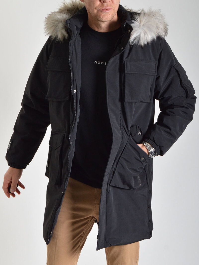 Fur Hooded Longline Parka (S)