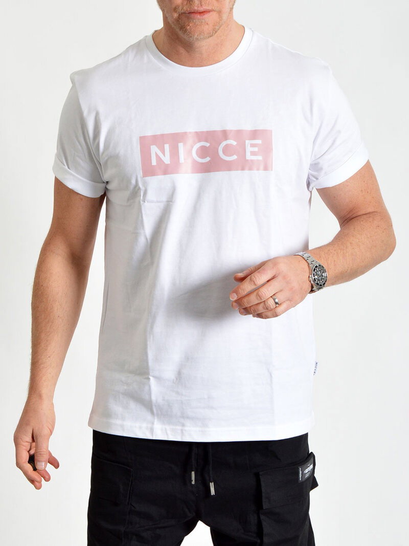 Emblem Tee White/Sunset Pink (L)