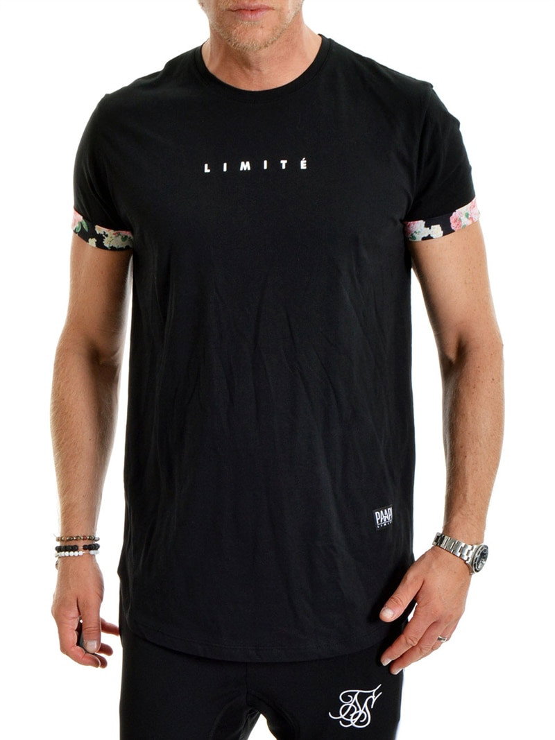 Flower Sleeves Tee Black (S)