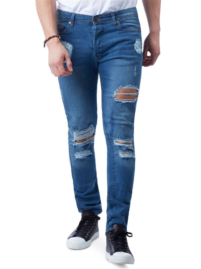 Cobain Ripped Skinny Jeans (30)