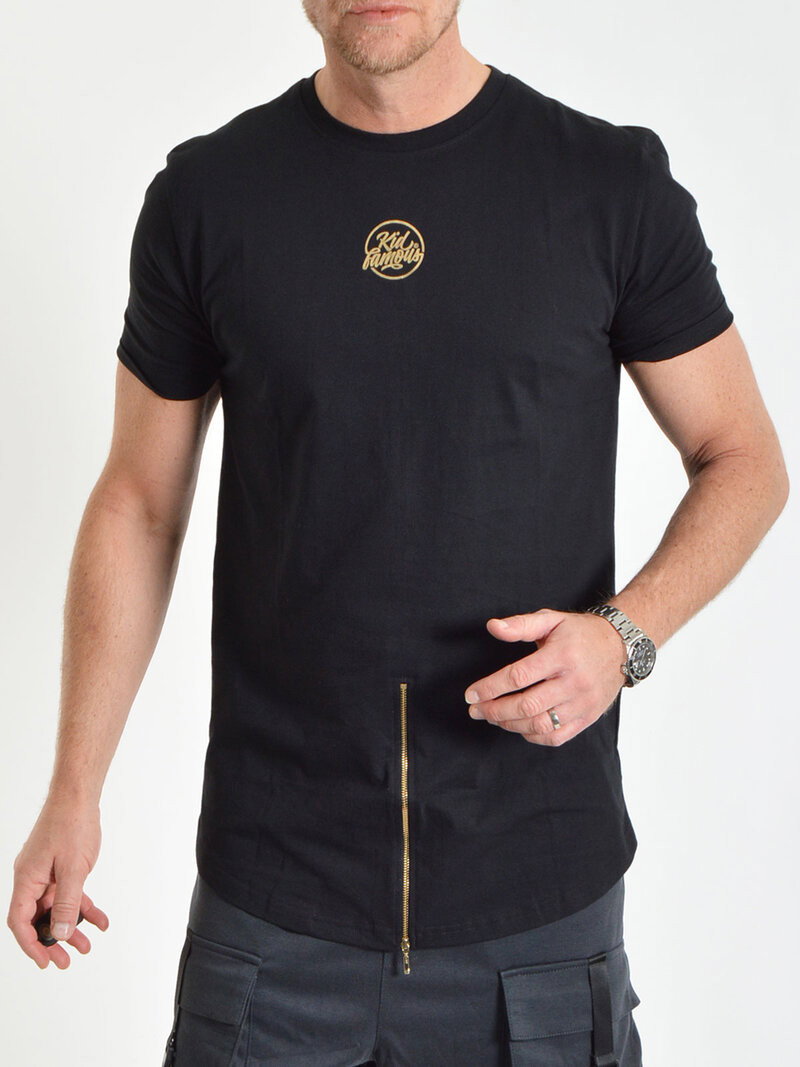 Famous Zipper Tee Black/Gold (XL)