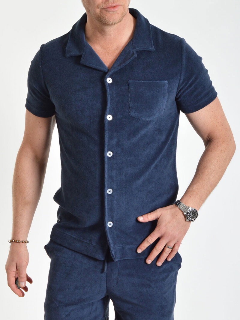 Ted Frottéskjorta Navy (XXL)