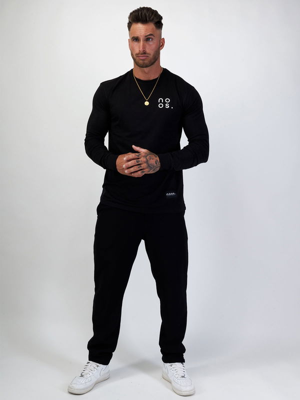 L/S Small Logo Tee Black