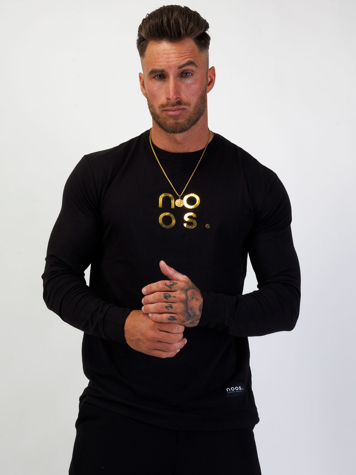 L/S Gym Tee Black/Gold (XL)