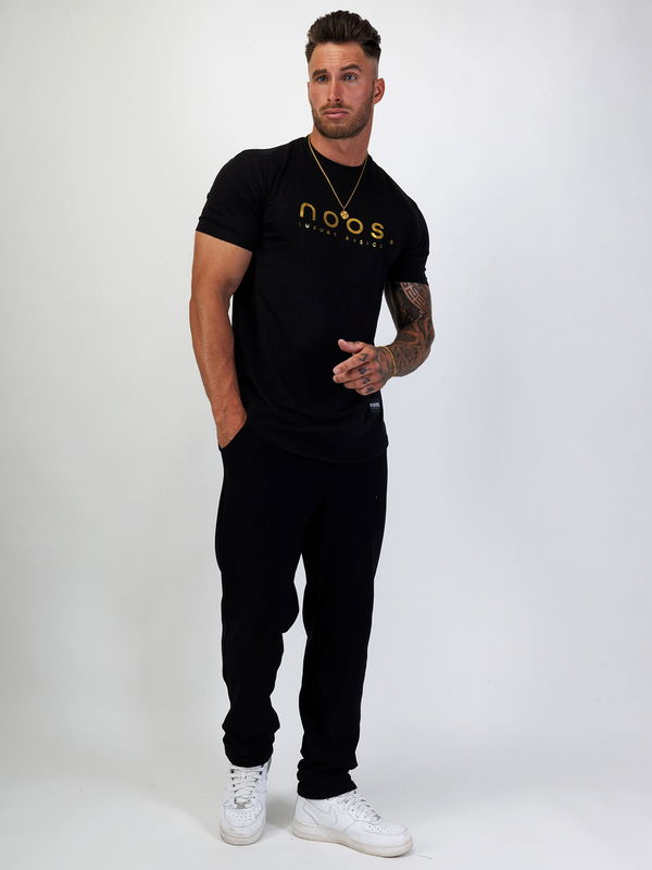 Big Logo Scoop Tee Black/Gold