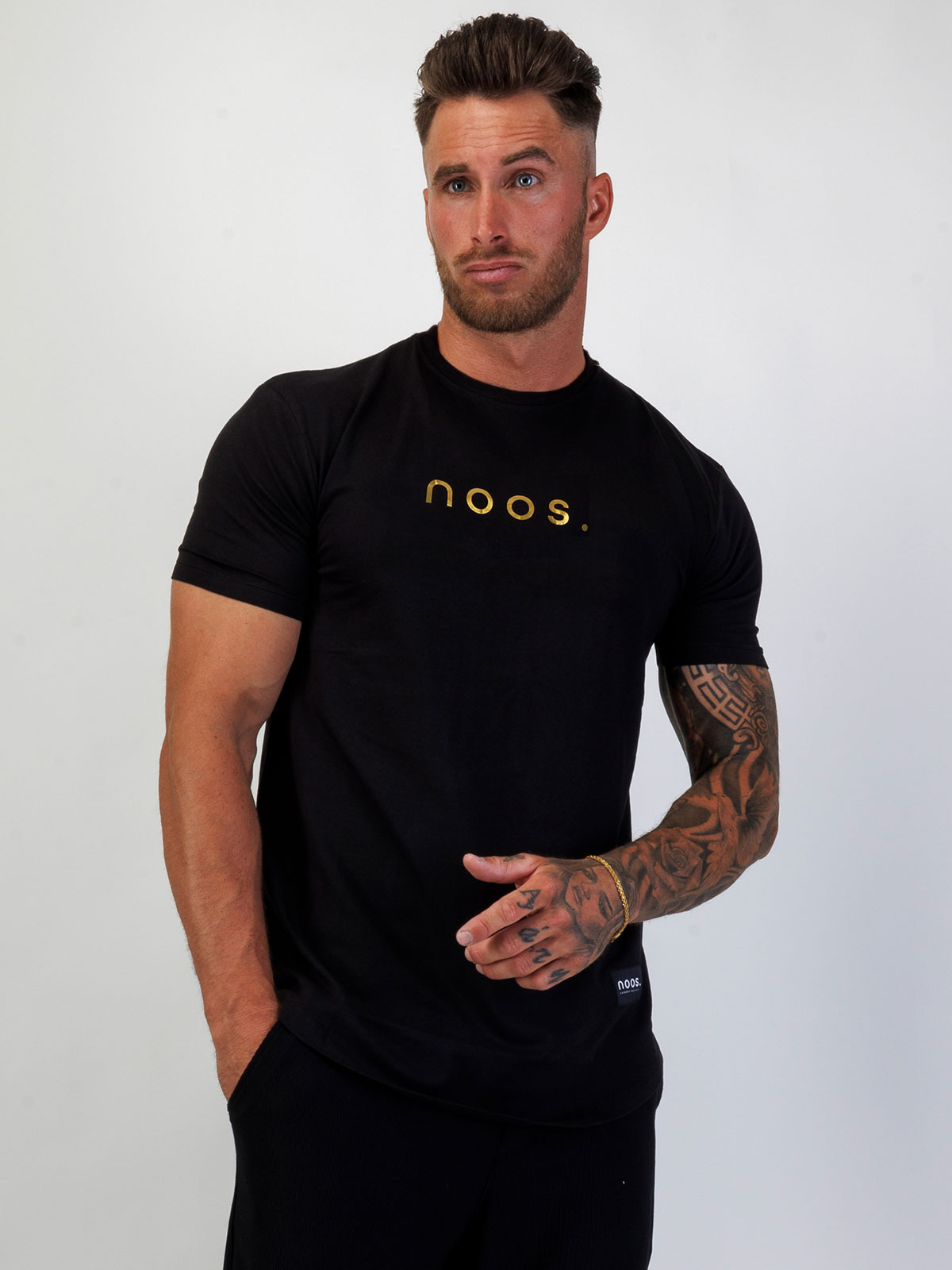 Mid Scoop Tee Black/Gold (M)