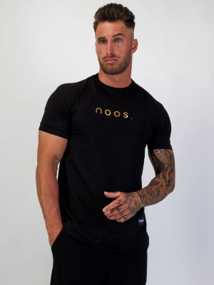 Mid Scoop Tee Black/Gold